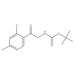 tert-butyl N-[2-(2-chloro-4-fluorophenyl)-2-oxoethyl]carbamate结构式