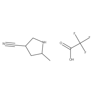 5-Methylpyrrolidine-3-carbonitrile trifluoroacetate Structure