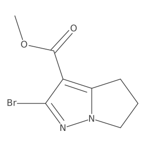 Methyl 2-bromo-5,6-dihydro-4H-pyrrolo[1,2-b]pyrazole-3-carboxylate结构式