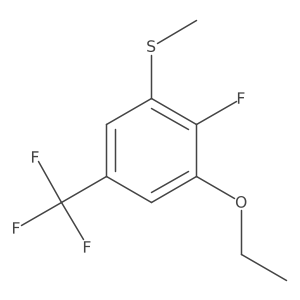 (3-Ethoxy-2-fluoro-5-(trifluoromethyl)phenyl)(methyl)sulfane结构式