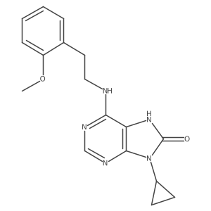 9-cyclopropyl-6-{[2-(2-methoxyphenyl)ethyl]amino}-8,9-dihydro-7H-purin-8-one Structure