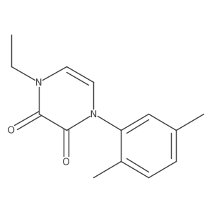 1-(2,5-Dimethylphenyl)-4-ethyl-1,2,3,4-tetrahydropyrazine-2,3-dione结构式