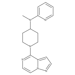 N-methyl-N-(1-{pyrazolo[1,5-a]pyrazin-4-yl}piperidin-4-yl)pyridin-2-amine结构式