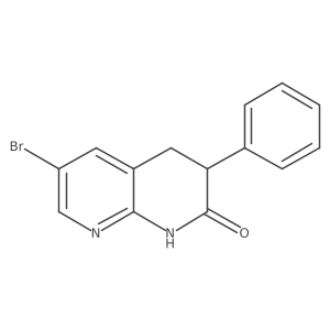 6-Bromo-3-phenyl-1,2,3,4-tetrahydro-1,8-naphthyridin-2-one结构式