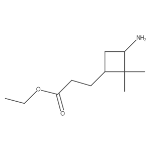 ethyl 3-[(1S,3R)-3-amino-2,2-dimethylcyclobutyl]propanoate结构式