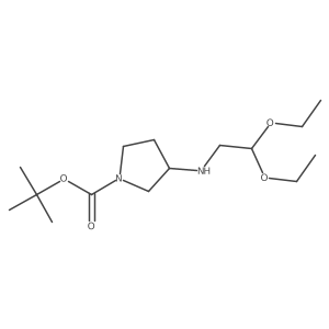 tert-butyl (R)-3-((2,2-diethoxyethyl)amino)pyrrolidine-1-carboxylate Structure