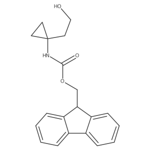 (9H-fluoren-9-yl)methyl N-[1-(2-hydroxyethyl)cyclopropyl]carbamate结构式