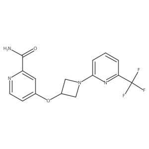 4-({1-[6-(Trifluoromethyl)pyridin-2-yl]azetidin-3-yl}oxy)pyridine-2-carboxamide结构式