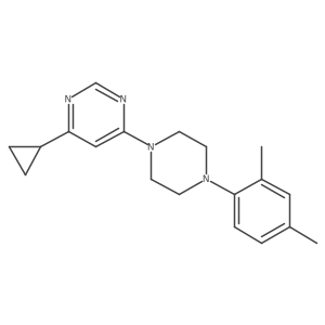 4-Cyclopropyl-6-[4-(2,4-dimethylphenyl)piperazin-1-yl]pyrimidine Structure