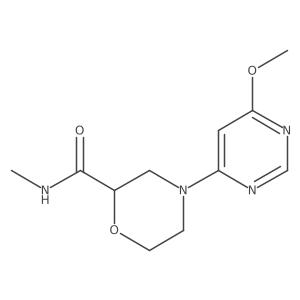 4-(6-methoxypyrimidin-4-yl)-N-methylmorpholine-2-carboxamide结构式