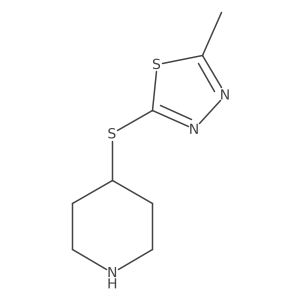 4-[(5-Methyl-1,3,4-thiadiazol-2-yl)sulfanyl]piperidine Structure