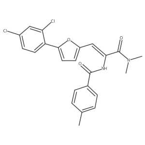N-[(1Z)-1-[5-(2,4-dichlorophenyl)furan-2-yl]-3-(dimethylamino)-3-oxoprop-1-en-2-yl]-4-methylbenzamide Structure