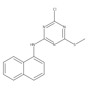 4-Chloro-6-(methylthio)-N-1-naphthalenyl-1,3,5-triazin-2-amine结构式