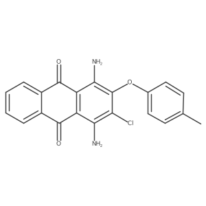 1,4-Diamino-2-chloro-3-(4-methylphenoxy)-9,10-anthracenedione结构式