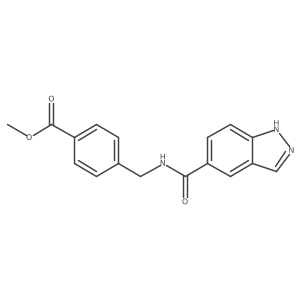 methyl 4-((1H-indazole-5-carboxamido)methyl)benzoate结构式