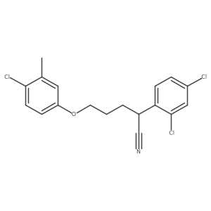 2,4-Dichloro-I+/--[3-(4-chloro-3-methylphenoxy)propyl]benzeneacetonitrile Structure