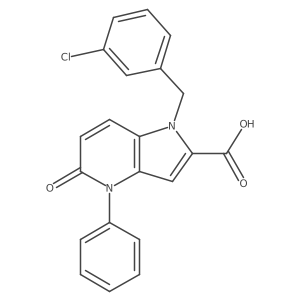 1h-Pyrrolo[3,2-b]pyridine-2-carboxylic acid,1-[(3-chlorophenyl)methyl]-4,5-dihydro-5-oxo-4-phenyl- Structure