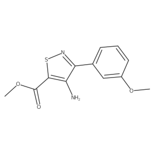 Methyl 4-amino-3-(3-methoxyphenyl)-1,2-thiazole-5-carboxylate结构式