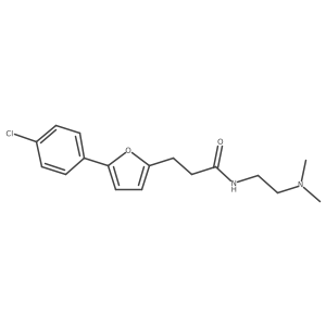 3-(5-(4-Chlorophenyl)furan-2-yl)-N-(2-(dimethylamino)ethyl)propanamide结构式