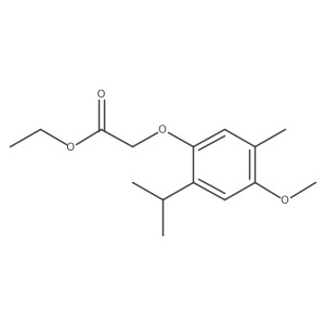 (2-Isopropyl-4-methoxy-5-methyl-phenoxy)-acetic acid ethyl ester结构式