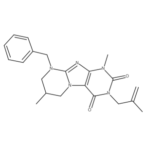 9-benzyl-1,7-dimethyl-3-(2-methylallyl)-7,8-dihydro-6H-purino[7,8-a]pyrimidine-2,4-quinone结构式