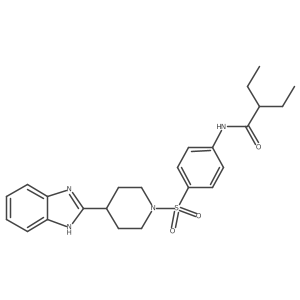 N-(4-((4-(1H-benzo[d]imidazol-2-yl)piperidin-1-yl)sulfonyl)phenyl)-2-ethylbutanamide结构式