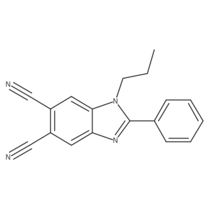 5,6-Dicyano-2-phenyl-1-propylbenzimidazole Structure