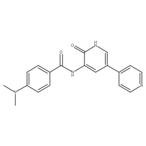 3-(4-Dimethylaminobenzoylamino)-5-(pyridin-4-yl)-(1H)-pyridin-2-one Structure