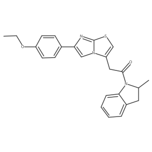 2-(6-(4-Ethoxyphenyl)imidazo[2,1-b]thiazol-3-yl)-1-(2-methylindolin-1-yl)ethanone Structure