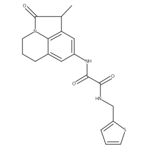 N-{3-methyl-2-oxo-1-azatricyclo[6.3.1.0^{4,12}]dodeca-4,6,8(12)-trien-6-yl}-N'-[(thiophen-2-yl)methyl]ethanediamide结构式