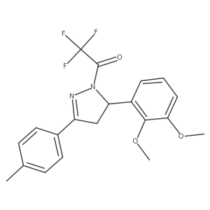1-(5-(2,3-dimethoxyphenyl)-3-(p-tolyl)-4,5-dihydro-1H-pyrazol-1-yl)-2,2,2-trifluoroethanone Structure