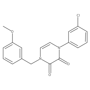 1-(3-Chlorophenyl)-4-[(3-methoxyphenyl)methyl]-1,2,3,4-tetrahydropyrazine-2,3-dione Structure