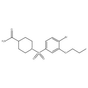 1-(4-Bromo-3-propoxybenzenesulfonyl)piperidine-4-carboxamide Structure