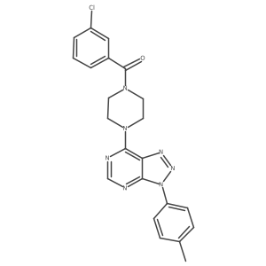 (3-chlorophenyl)(4-(3-(p-tolyl)-3H-[1,2,3]triazolo[4,5-d]pyrimidin-7-yl)piperazin-1-yl)methanone结构式