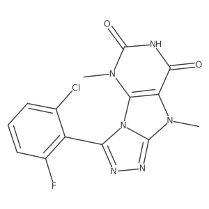 3-(2-chloro-6-fluorophenyl)-5,9-dimethyl-5H-[1,2,4]triazolo[4,3-e]purine-6,8(7H,9H)-dione结构式