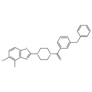 (4-(5-Chloro-4-methylbenzo[d]thiazol-2-yl)piperazin-1-yl)(3-phenoxyphenyl)methanone Structure
