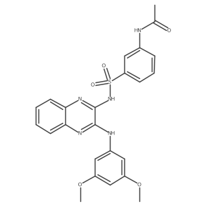 N-{3-[({3-[(3,5-dimethoxyphenyl)amino]quinoxalin-2-yl}amino)sulfonyl]phenyl}acetamide Structure