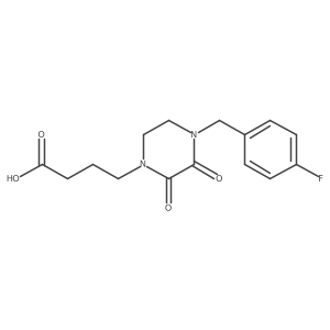 4-[4-(4-Fluorobenzyl)-2,3-dioxopiperazin-1-yl]butanoic acid结构式
