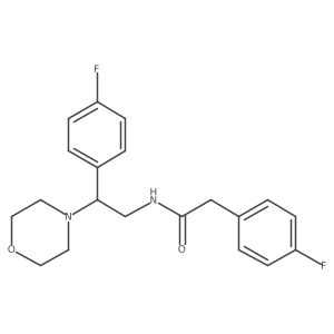 2-(4-fluorophenyl)-N-(2-(4-fluorophenyl)-2-morpholinoethyl)acetamide结构式