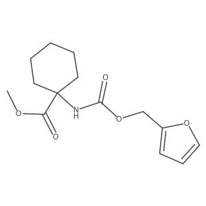 1-[[(2-Furanylmethoxy)carbonyl]amino]cyclohexanecarboxylic acid methyl ester结构式