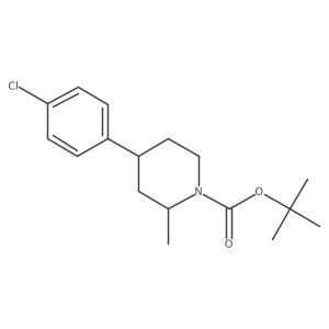 Tert-butyl 4-(4-chlorophenyl)-2-methylpiperidine-1-carboxylate Structure