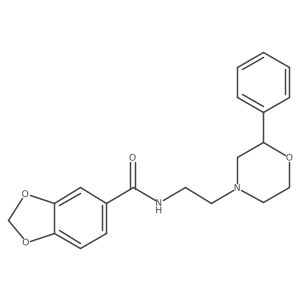 N-[2-(2-phenylmorpholin-4-yl)ethyl]-2H-1,3-benzodioxole-5-carboxamide结构式