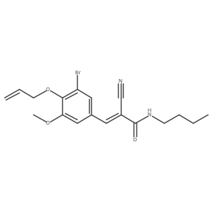 3-(3-bromo-5-methoxy-4-prop-2-enoxyphenyl)-N-butyl-2-cyanoprop-2-enamide Structure
