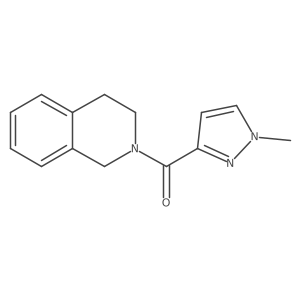 2-(1-methyl-1H-pyrazole-3-carbonyl)-1,2,3,4-tetrahydroisoquinoline结构式