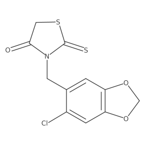 3-[(6-Chloro-1,3-benzodioxol-5-yl)methyl]-2-thioxo-4-thiazolidinone Structure