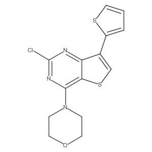 2-Chloro-4-morpholin-4-yl-7-thiophen-2-yl-thieno[3,2-d]pyrimidine Structure