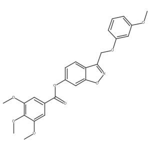 3-[(3-Methoxyphenoxy)methyl]-1,2-benzoxazol-6-yl 3,4,5-trimethoxybenzoate结构式