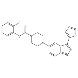 N-(2-fluorophenyl)-4-[3-(furan-2-yl)-[1,2,4]triazolo[4,3-b]pyridazin-6-yl]piperazine-1-carboxamide结构式