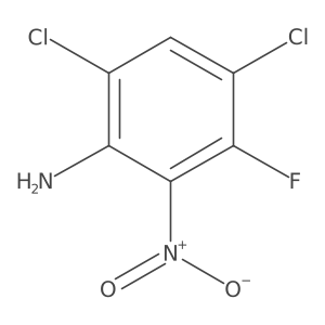 4,6-Dichloro-3-fluoro-2-nitroaniline结构式