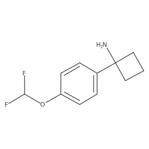 1-[4-(Difluoromethoxy)phenyl]cyclobutan-1-amine Structure